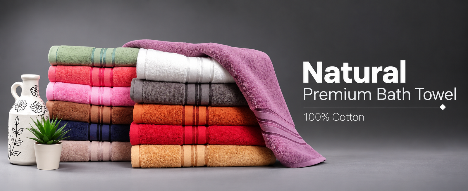 Natural Premium Cotton Towels