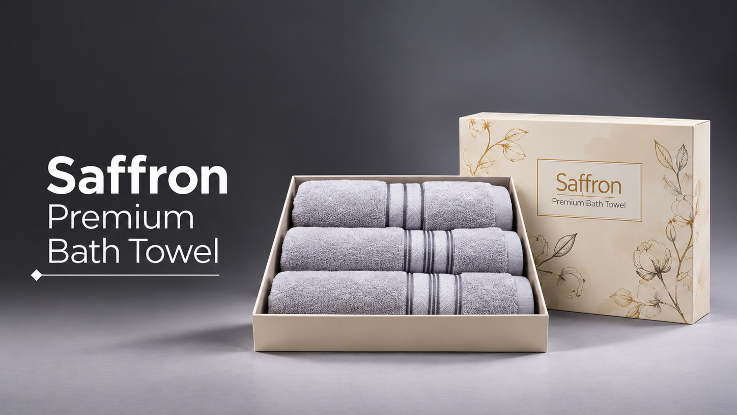 Saffron Premium Bath Towel Display