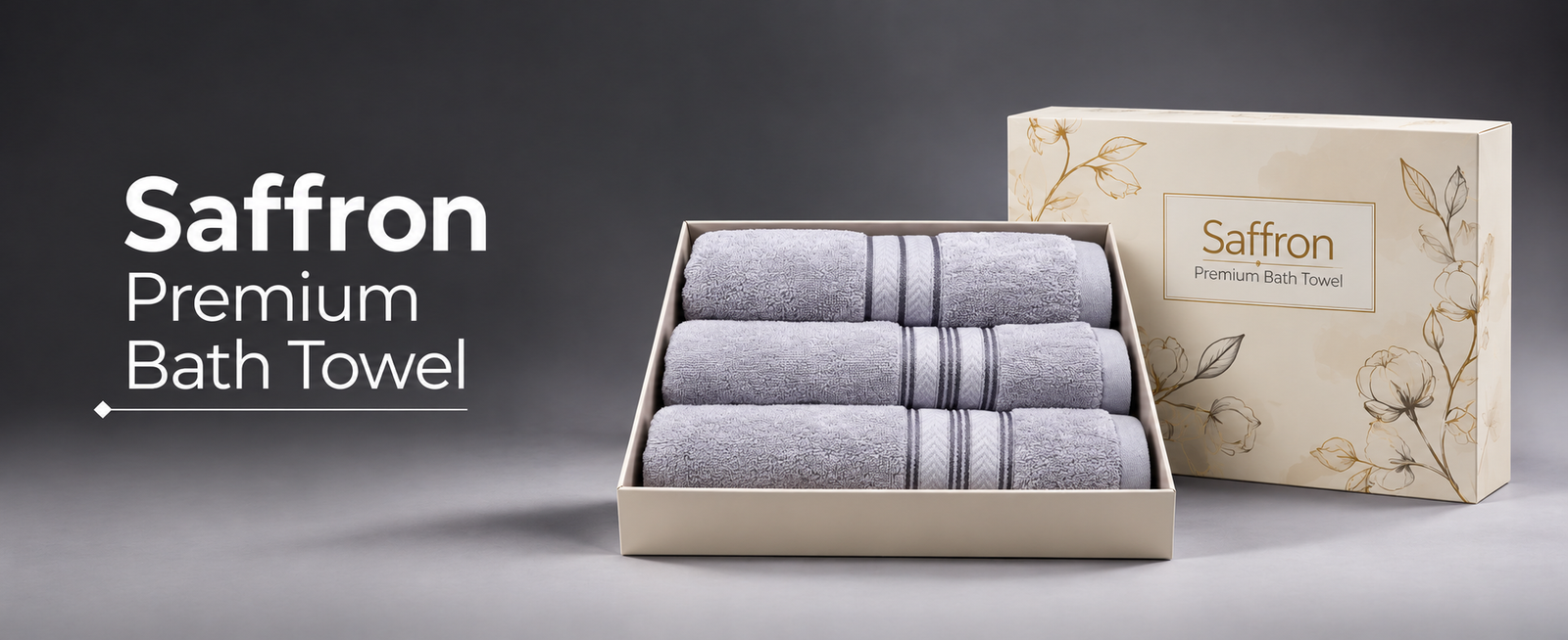 Saffron Premium Bath Towel Gift Set